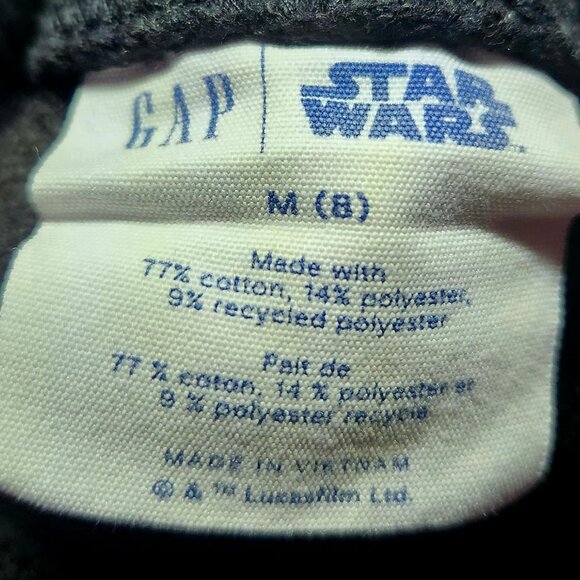 G21Star Wars Gap - Heavy Black fleece joggers drawstring 3 pockets Kids Size 8/9 - Picture 4 of 7